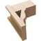 Ekena Millwork 8-in W x 14-in D x 18-in H Funston Block Rough Cedar Woodgrain TimberThane Outlooker, Primed Tan OUTUR080X14X18FST44RCPR - alternate 2